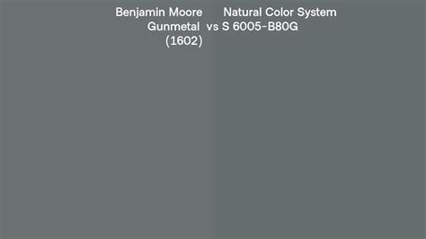 Benjamin Moore Gunmetal 1602 Vs Natural Color System S 6005 B80g Side