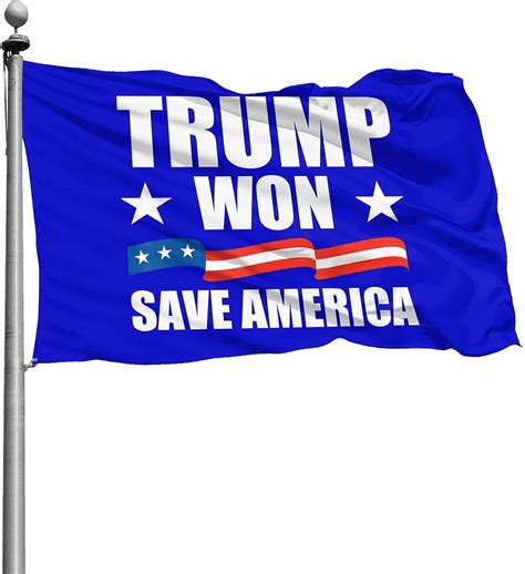 trump won save america flag 4x6ft colorfast uv resistant 100 polyester durable