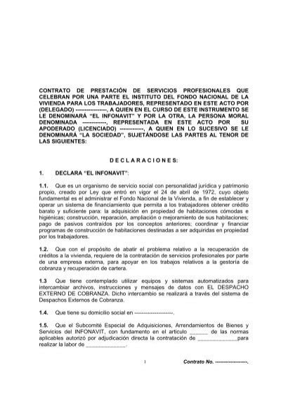 Contrato de PrestaciÃ³n de Servicios Profesionales Infonavit