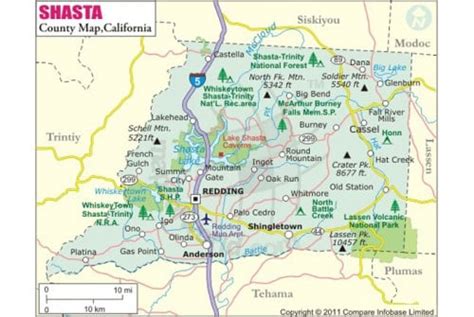 Buy Shasta County Map California