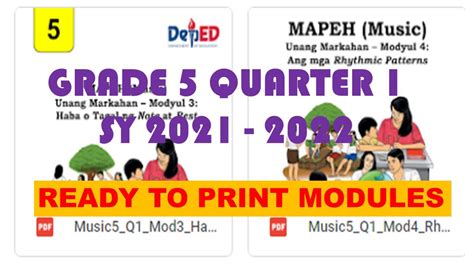 Grade 5 Ready To Print Modules Quarter 1 Sy 2021 2022 Otosection