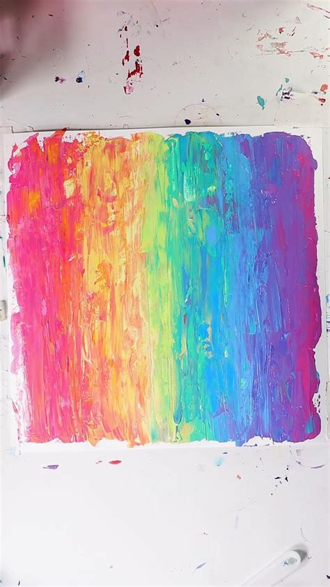 Rainbow Acrylic Painting Abstract Art Painting Painting Art Projects