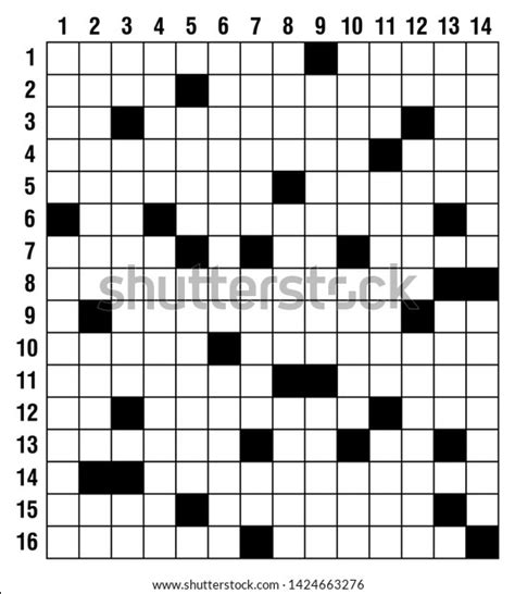 Crossword Puzzle Game Vector Puzzle Square Stock Vector Royalty Free