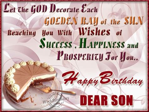 All Wishes Message Greeting Card And Tex Message Birthday Greetings Card For Son Birthday