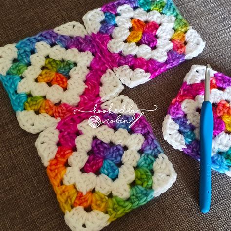 Crochet Colour Work Granny Squares Hooked By Robin