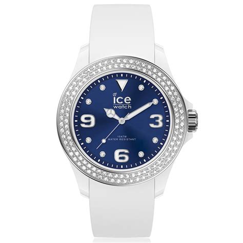 Ice Watch Womens Star 017235 White Silicone Quartz Fashion Watch