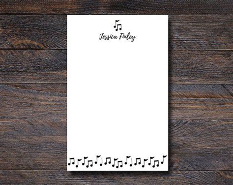 Music Notes Notepad For Musicians Or Music Teachers Etsy