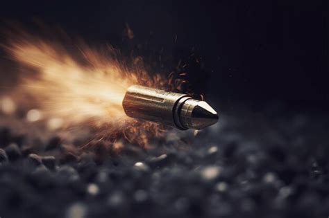 Premium Ai Image Illustration Of Bullet In Air Close Up Over Dark