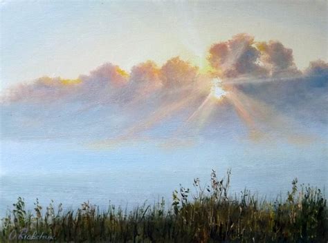Artfinder Morning Sun By Oleg Riabchuk Impressionistic Landscape