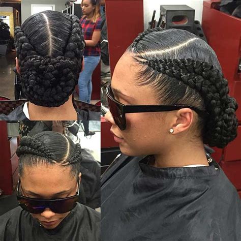 Cornrow Hairstyles 2 Braids Keeping It Sweet And Simple With Two