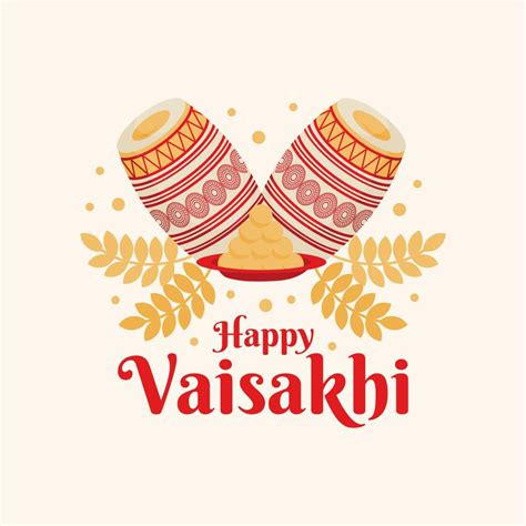 Happy Vaisakhi Banner Template Indian Festival Vector Stock 21193098