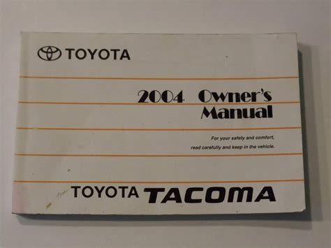 2004 Toyota Tacoma Owners Manual Pdf