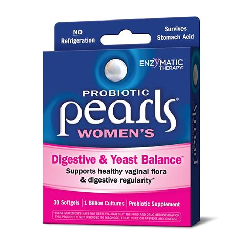 Enzymatic Therapy Probiotic Pearls Womens Digestive And Yeast Balance