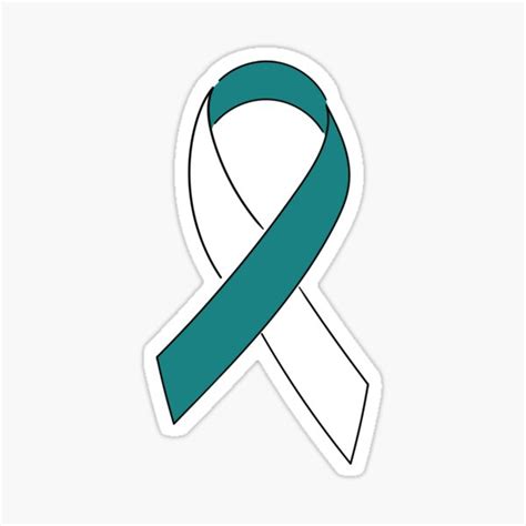 Cervical Cancer Awareness Ribbon Sticker For Sale By Kamalpanesar Redbubble