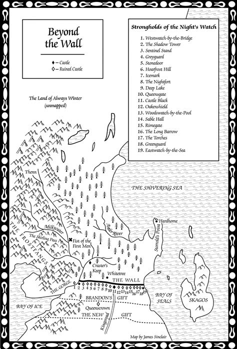 34 Map Of The Wall Game Of Thrones Maps Database Source