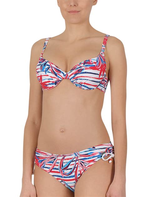 Naturana Naturana MARINE Floral Stripe Wired Bikini Set Size 10