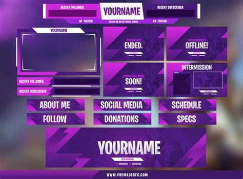 Twitch Overlay Template And Stream Pack Best Banner Design Twitch