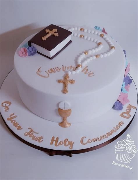 First Holy Communion Cake Communion Decorations Home Bakery Holi