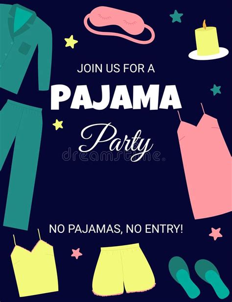 Pajama Party Invitation Pajama Party Poster Invitation For Slumber