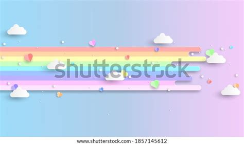 Illustration Rainbows Clouds Sky Graphic Design Stock Vector Royalty
