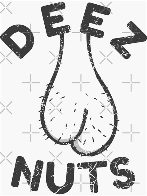 Deez Nuts Ballsack Funny Sticker For Sale By Jeroo Redbubble