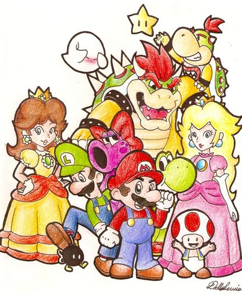 Mario Characters Drawing At Getdrawings Free Download