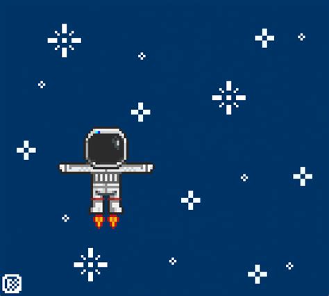 Astronaut In Space Pixel Art By Whypeoplerage On Deviantart