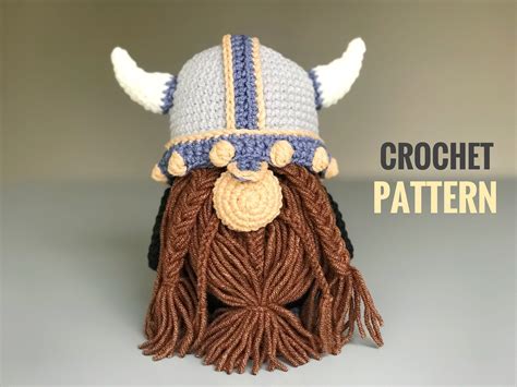 Viking Gnome Crochet Pattern Pdf Viking Amigurumi Pattern Norse Gnome