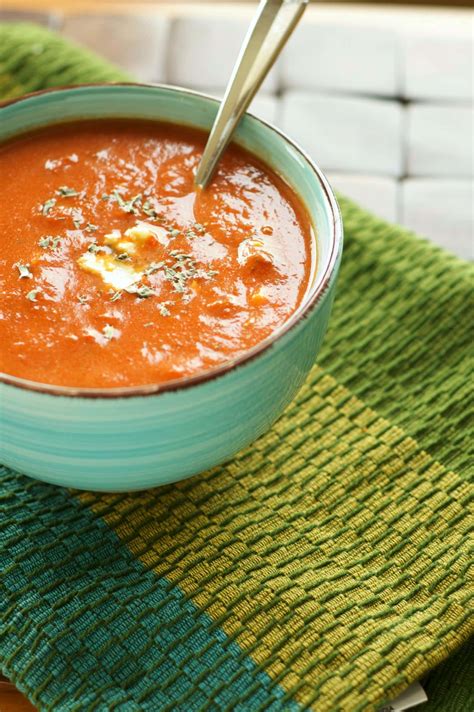 Slow Cooker Fire Roasted Tomato And Creamy Gorgonzola Soup Slow