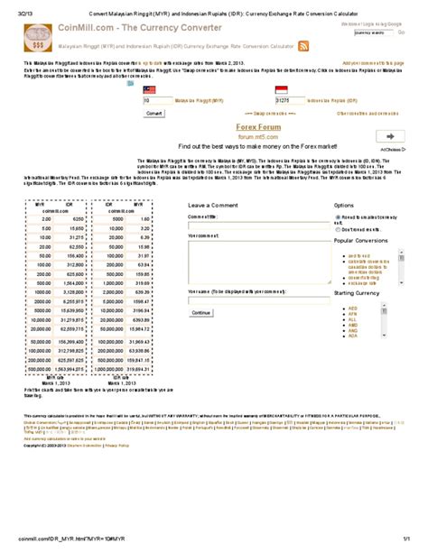 Converta 5 000 myr em idr com o conversor de moedas da transferwise. Convert Malaysian Ringgit (MYR) and Indonesian Rupiahs ...