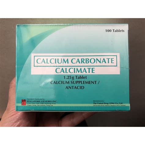 Calcium Carbonate Calcimate G Calcium Supplement Antacid Shopee