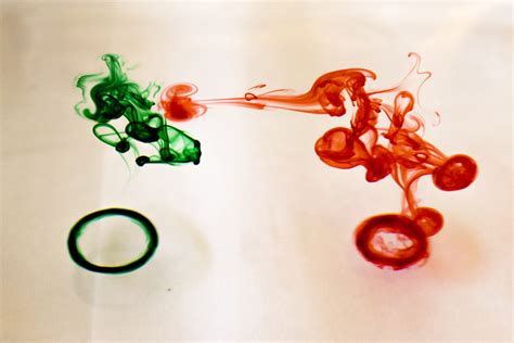Droplets Of Food Dye From A Specific Height Form Isolated Vortex Rings
