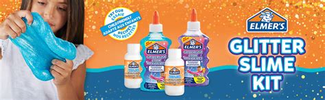 Elmers Glitter Slime Kit With Purple And Blue Glitter Glue Plus 2