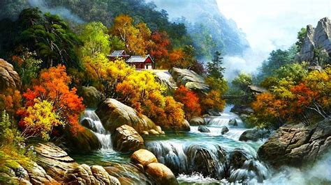 Wild Waterfalls Canyon Autumn Wallpapers Wild Waterfalls
