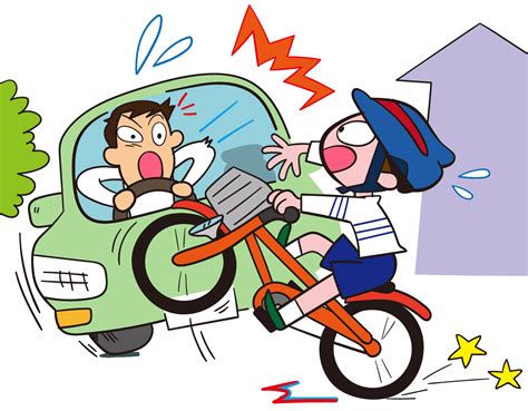 交通事故 子どもの自転車での飛び出し危険！注意！ イラスト イラスト 子ども 自転車