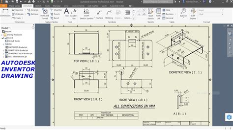 Autodesk Inventor Sheet Metal Drawing Tutorial Basics Youtube