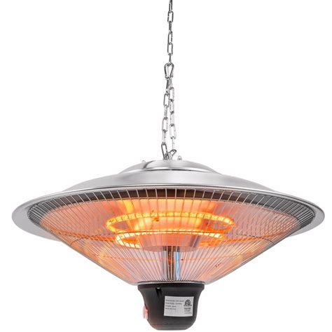 An electric patio heater uses bulbs to generate radiant heat and warm the immediate area. 20" Electric Patio Infrared Outdoor Ceiling Heater Indoor ...