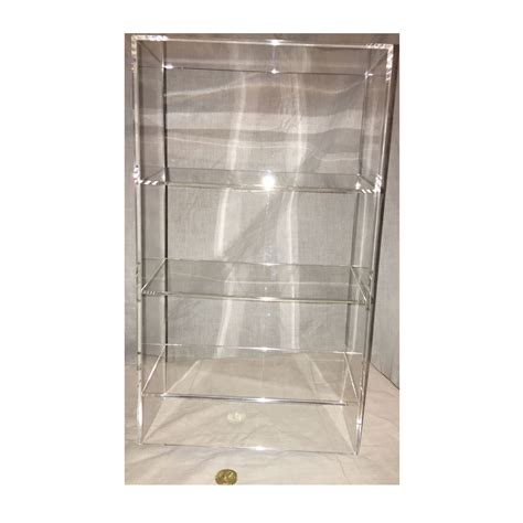 1 High Gloss Clear Acrylic Display Case With 3 Tilted Shelves Db093 Cab4t
