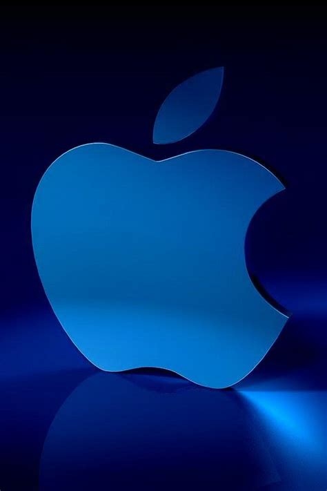 Blue 3d Apple Logo Wallpaper Free Iphone Wallpapers