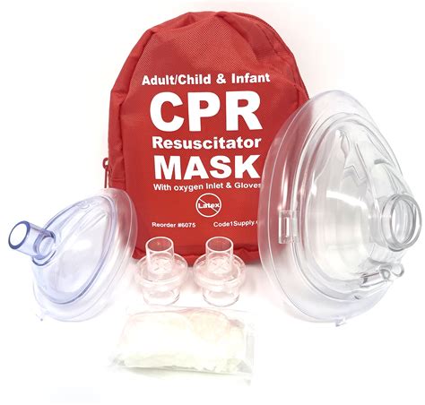 Code 1 Adultchild And Infant Cpr Mask In Soft Case Red 6075