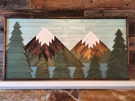 Pin By Gust Casillas On My Home Decor Wood Wall Art Diy Mountain
