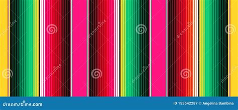 Mexican Blanket Stripes Seamless Vector Pattern Background For Cinco