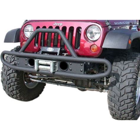 Olympic 4x4 Products Single Hoop Front Bumper For 07 18 Jeep Wrangler