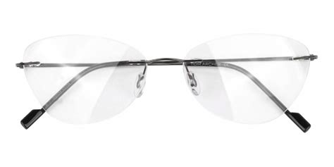islington 2 gunmetal rimless cat eye glasses specscart ®