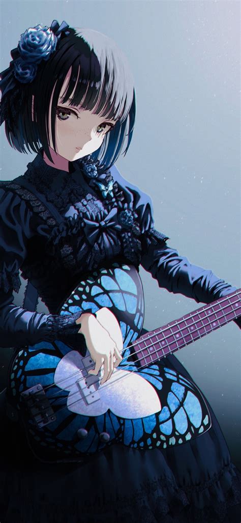 Download 1080x2340 Gothic Anime Girl Lolita Guitar