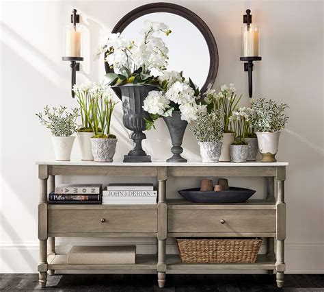 Low Console Table Behind Sofa You Can Use It To Fill An Empty Space