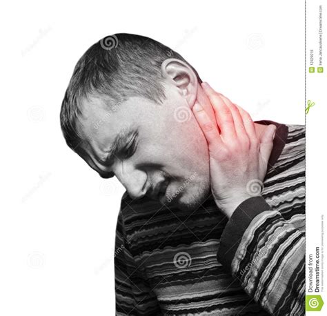 Neck ache stock photo. Image of migraine, spine, cerebral - 12429216