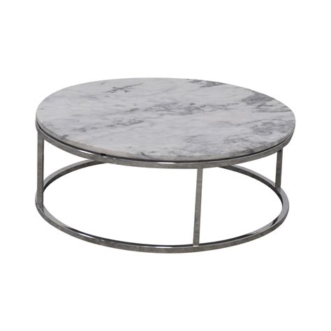 57 Off Cb2 Cb2 Round White Marble Coffee Table Tables