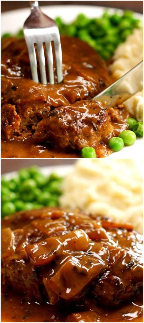 Everyone needs a good salisbury steak recipe for their weekly dinner rotation! Pin on Recipes