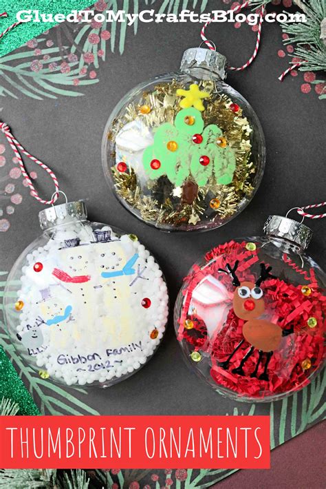 Thumbprint Christmas Ornaments